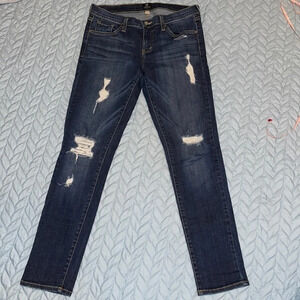 Just Black Lulus women’s jeans 27 4 skinny blue stretch distressed holes dark